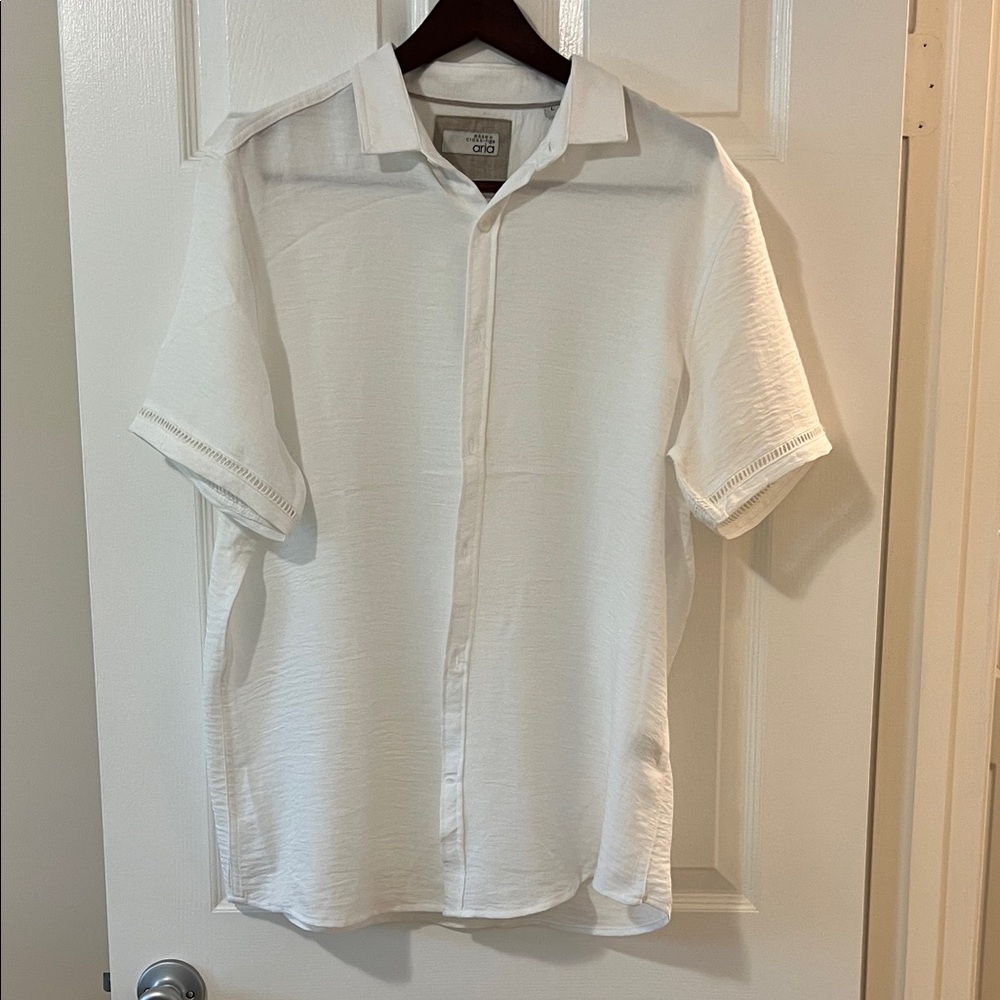 Aria White Casual Button Down Shirt